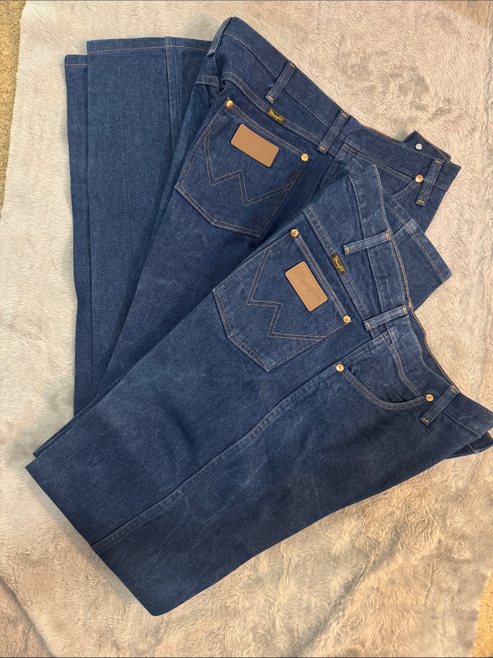 2 Pair of Wrangler 100% Cotton Denim Pro-Rodeo Cowboy Cut Jeans Men's 36 X34